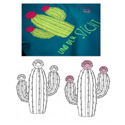 Stickdatei - Kaktus3 Line Art